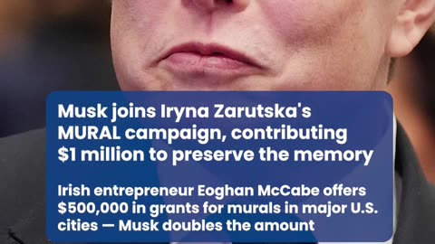 Elon Musk pledges $1M for murals honoring Iryna Zarutska