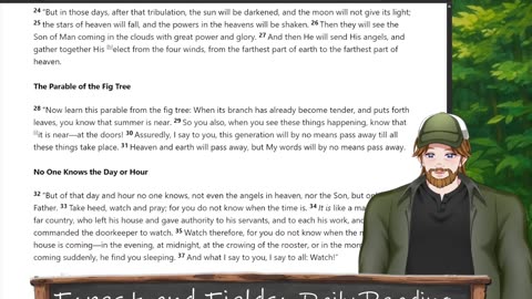 Forest and Fields Daily reading: Mark 13:24-37