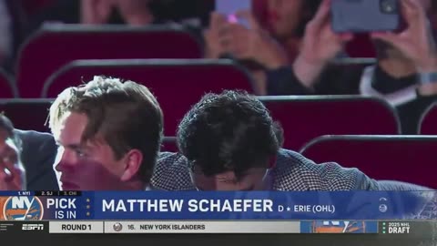 The moment Matthew Schaefer heard his name called first overall
