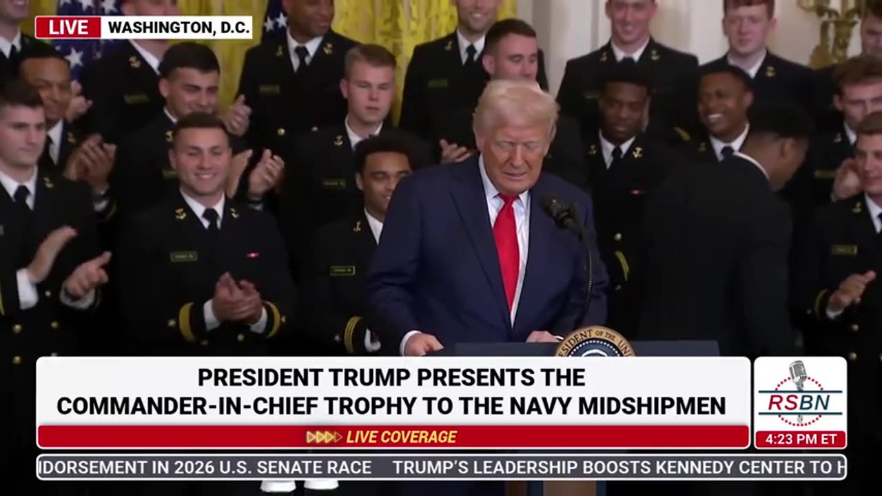 RSBN Pres. Trump at Commander-in-Chief Trophy Presentation to the Navy Midshipmen - 41525