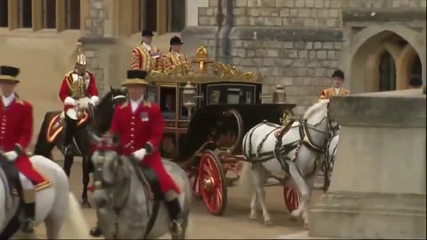 Carriages for President Trump, First Lady and Their Majesties at Windsor Castle