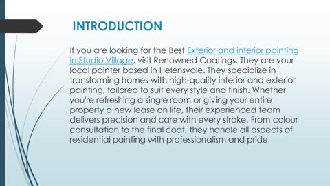 Best Exterior and interior painting in Studio Village