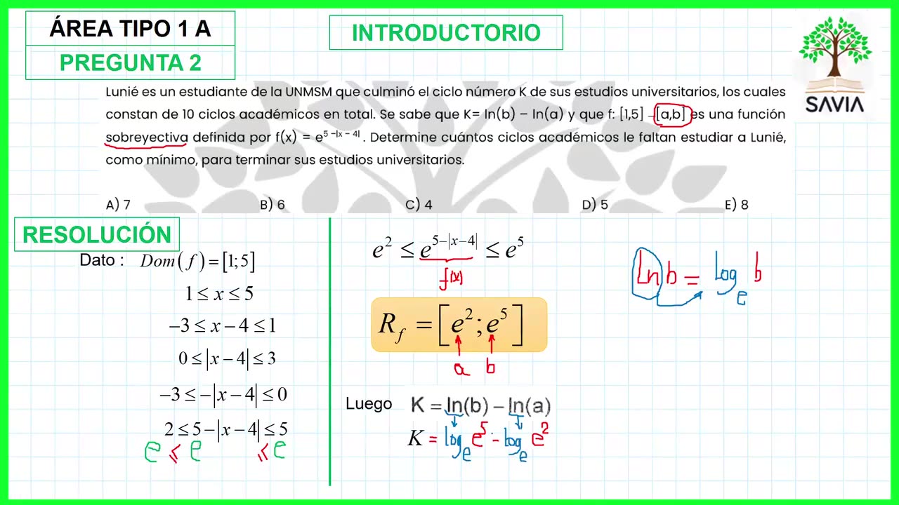 SAVIA REGULAR 2025 | Introductorio | Álgebra