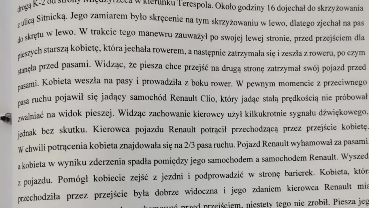 Potrącenie na przejściu - winny pieszy - brawo Prokuratura i biegły ! Biała Podlaska Sitnicka