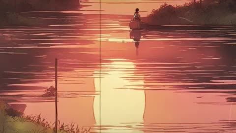 Majestic Lake At Sunset