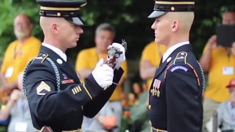 Rifle inspection ceremony at Arlington National Cemetery