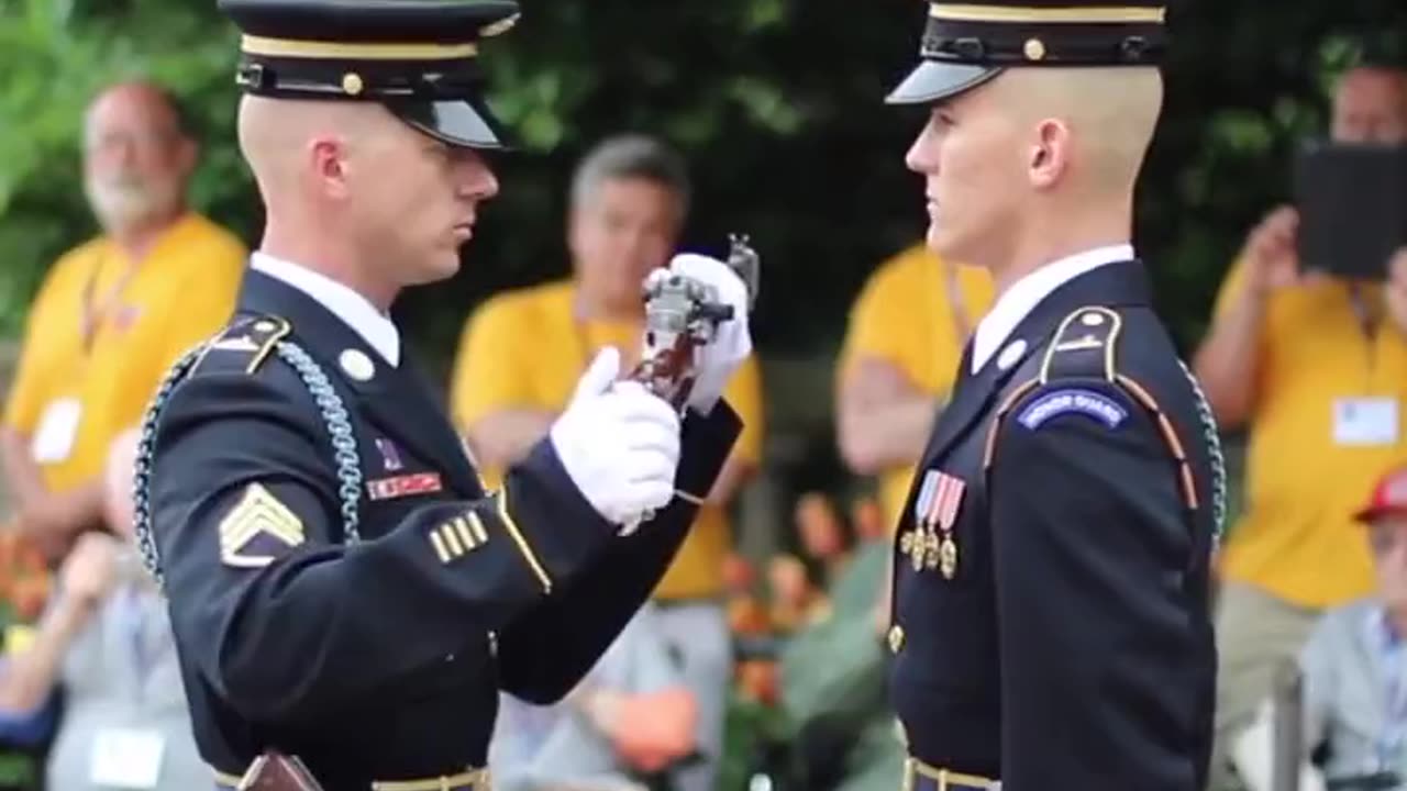 Rifle inspection ceremony at Arlington National Cemetery