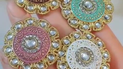 Meena Kundan Adjustable Ring