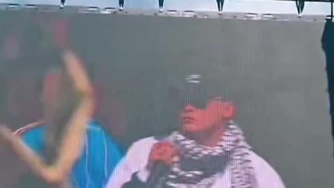 Kneecap at Glastonbury(28.Jun.2025). Free Palestine Chant
