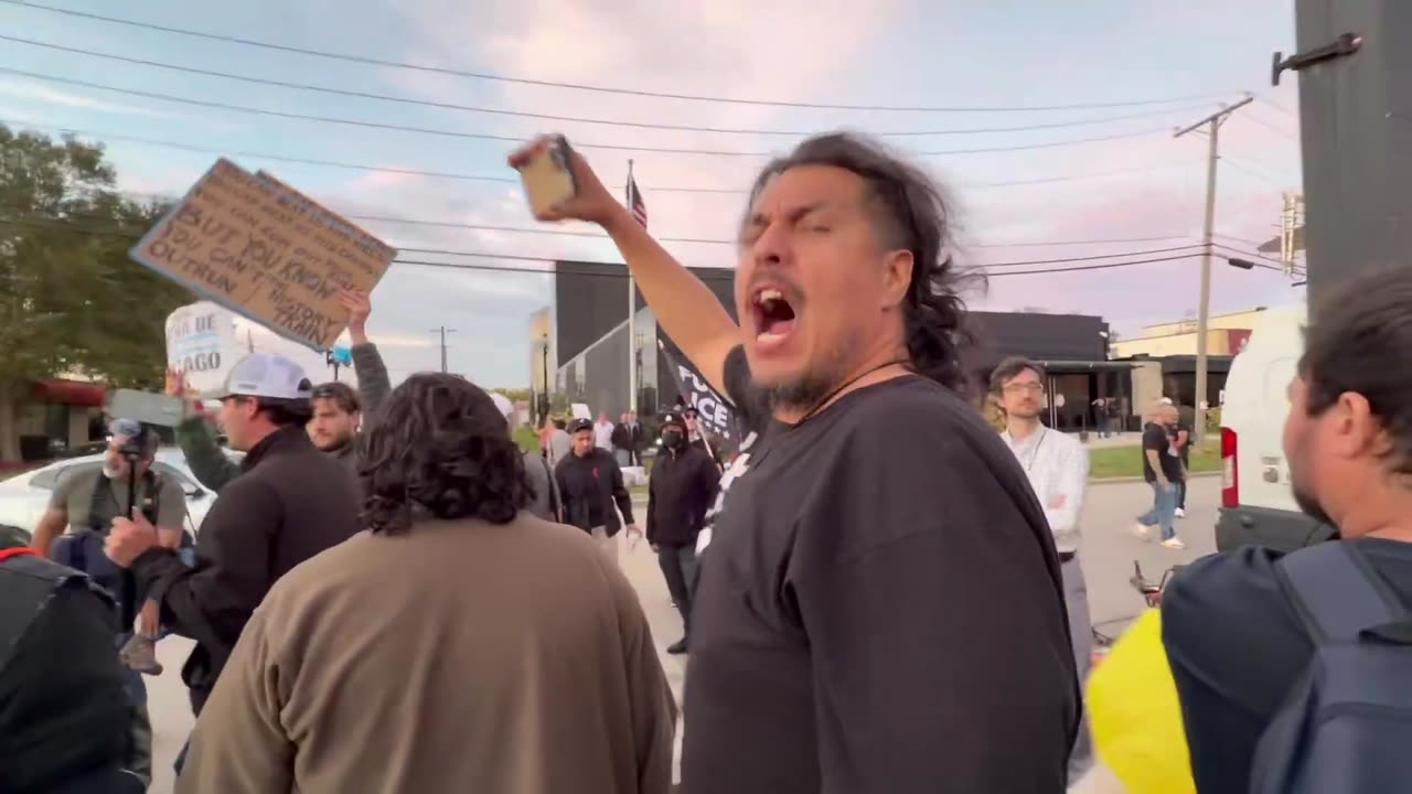 Leftist protestor gets in my face and smacks my camera. Ice facility in broadview Illinois 📍