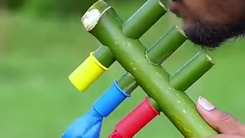 Viral: New Colorful Balloon Toys Made with Bamboo #ideas #toys #craft #diy