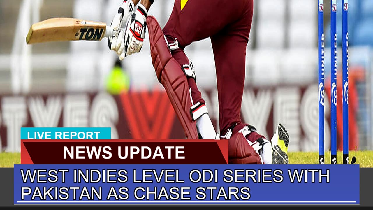 West Indies Level Odi Series with Pakistan as Chas