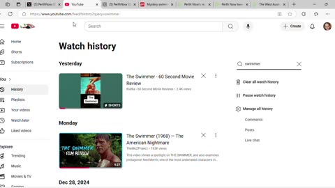 Matt the pool invader is in Perth Now after I watch The Swimmer on YouTube. Water coincidence!