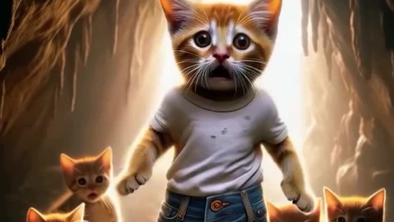 A cute kitten Lost Its Mom and Was Hungry