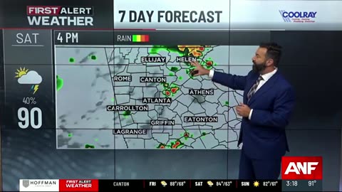 First Alert Forecast: Scattered storms for you Saturday afternoon