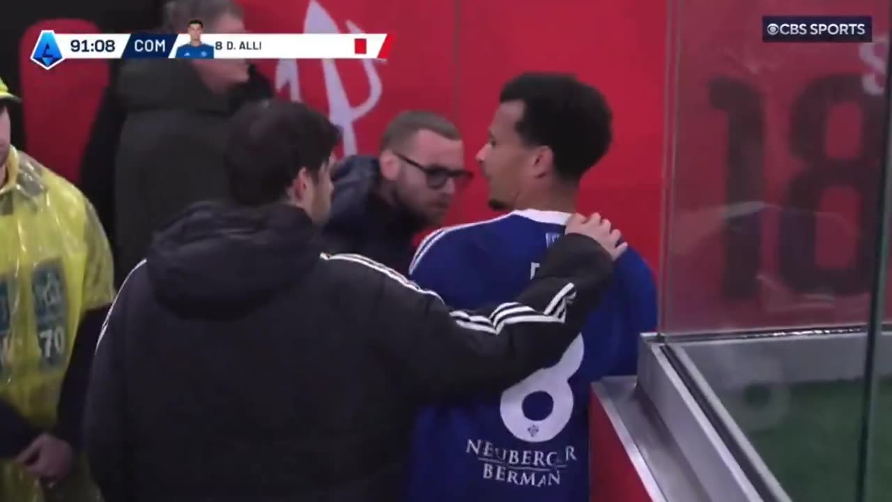 Dele Alli's red card just 10mins after coming on vs AC Milan