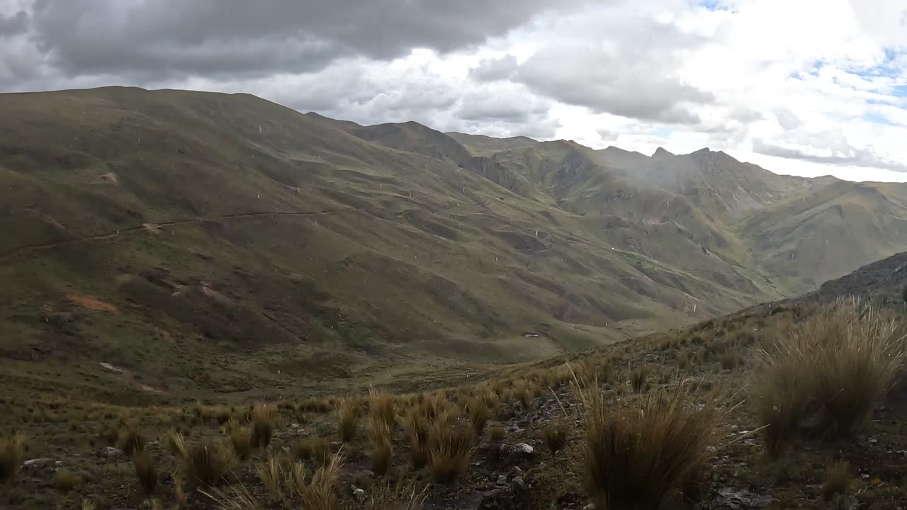 Caminando en el granizo