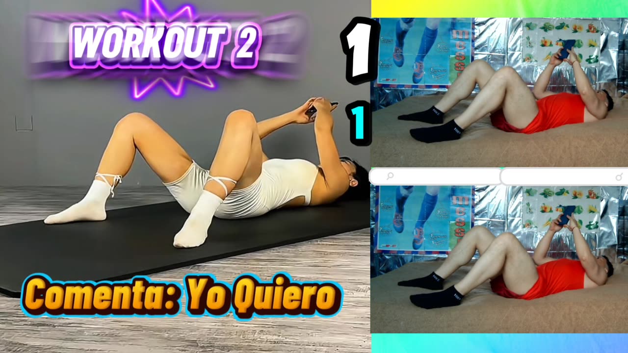 🟣 TABATA WORKOUT EASY-TO-DO AT HOME🛖From the comfort of your bed you can burn fat😍👏💪