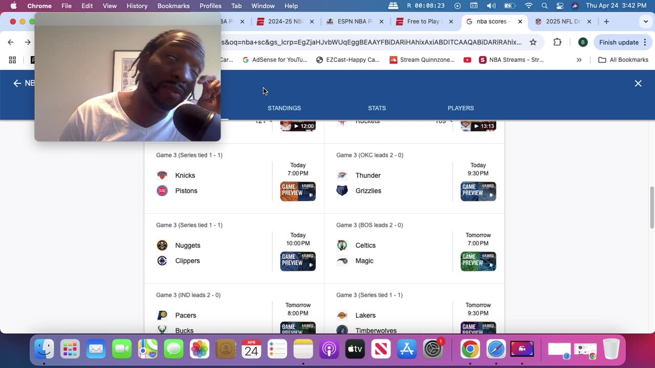 NBA playoffs game 3 picks okc vs Mem Det vs Nyk Den vs Lac and rant