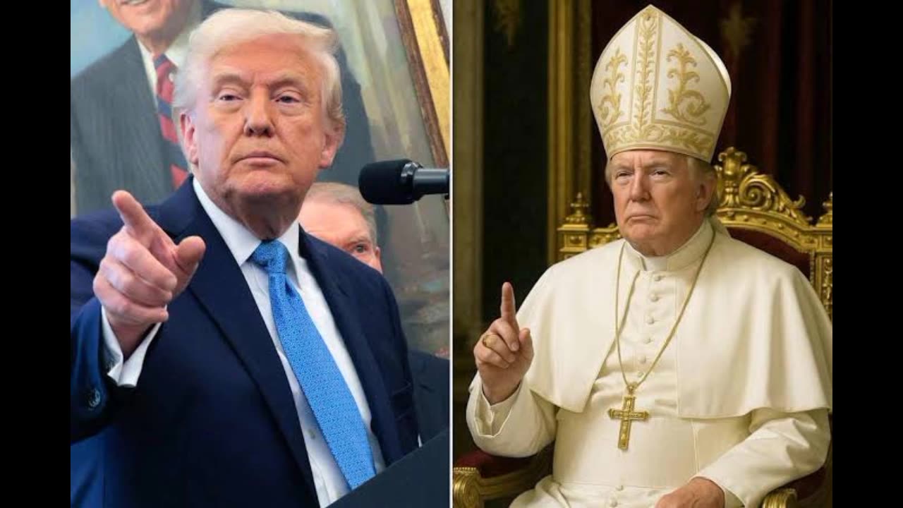Trump criticised after posting AI image of himself as Pope