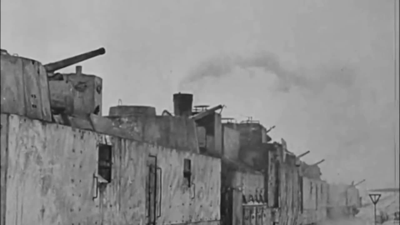 Soviet armored train in action circa 1941
