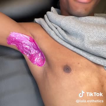 Male Underarm Waxing with Sexy Smooth Tickled Pink Hard Wax | @lala.esthetics in Action