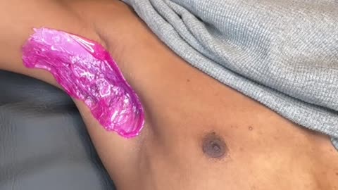 Male Underarm Waxing with Sexy Smooth Tickled Pink Hard Wax | @lala.esthetics in Action