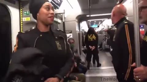 Man from Kings Army Christian evangelism group preaching Jesus on a London train