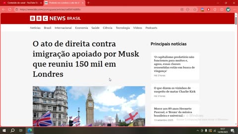 Protesto em Londres_ o ato de direita contra imigração apoiado por Musk que reuniu 150 mil pessoas