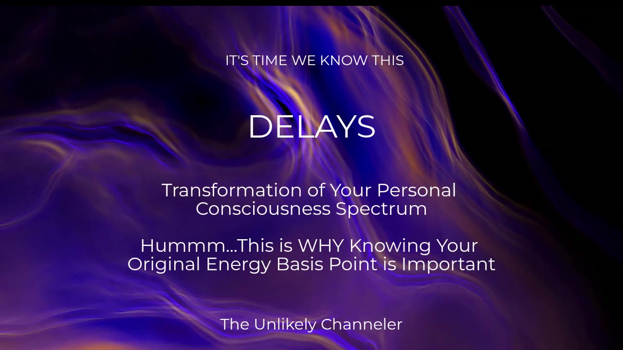 #28 -- Oh!! OK...This is Why our Original Energy Point is Important