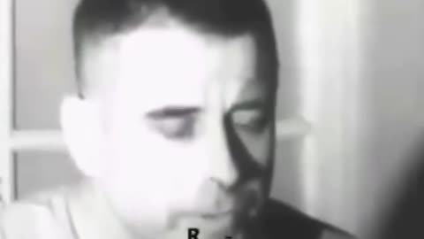 U.S. Navy pilot POW Jeremiah Denton blinks the word "TORTURE" in Morse