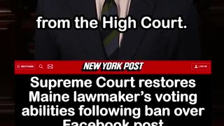 Supreme Court Restores Maine Lawmaker’s Voting Abilities Following Ban over Facebook Post