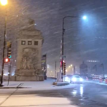 Chicago street view in Winter