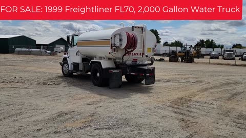 FOR SALE: 1999 Freightliner FL70. 2,000 Gallon Water Truck, 4x2. Mileage: 173,011