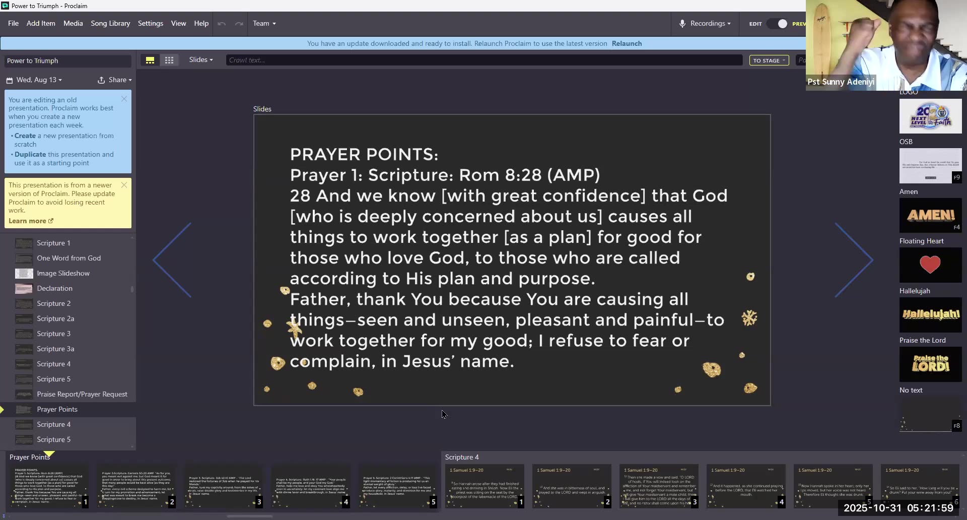 Power To Triumph || October 31, 2025 || “When God Weaves the Threads”