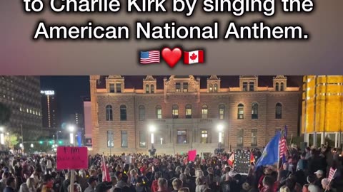 Thank you Canada. 🇺🇸❤️🇨🇦 - Merci Canada. 🇺🇸❤️ hymne National Americaine en l'honneur de Charlie Kirk