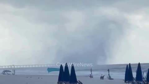 Waterspout Comes Ashore in Panama City Beach, Florida | Shocking Morning Footage