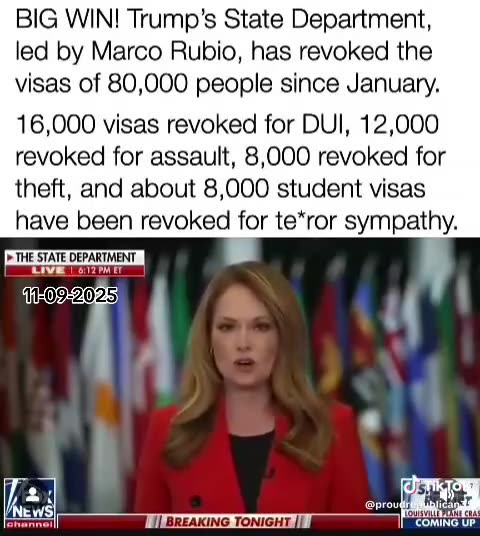 Marco Rubio, has revoked the visas of 80,000 people since January.