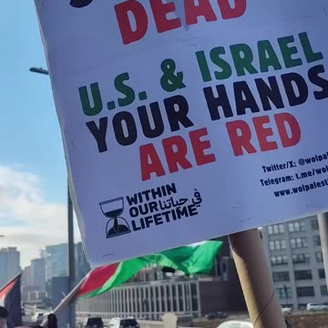 "NYPD, KKK, IOF, they are the same!" NAKBA 77 in New York City.