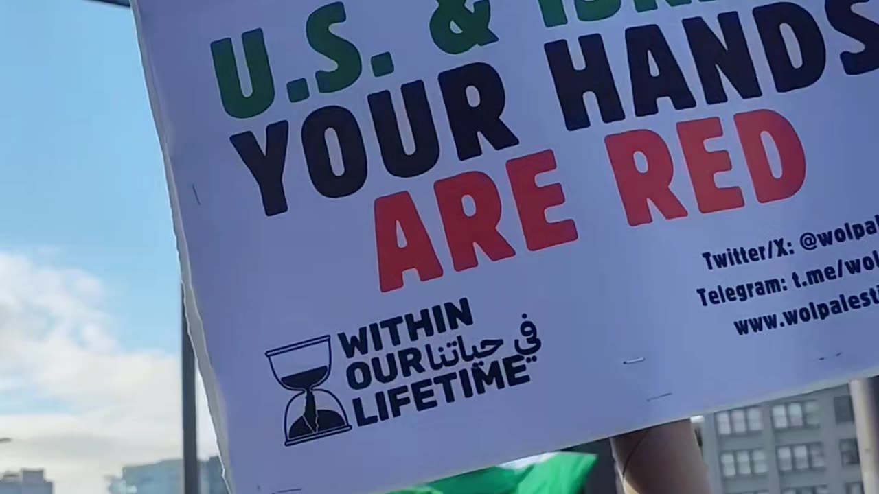 "NYPD, KKK, IOF, they are the same!" NAKBA 77 in New York City.