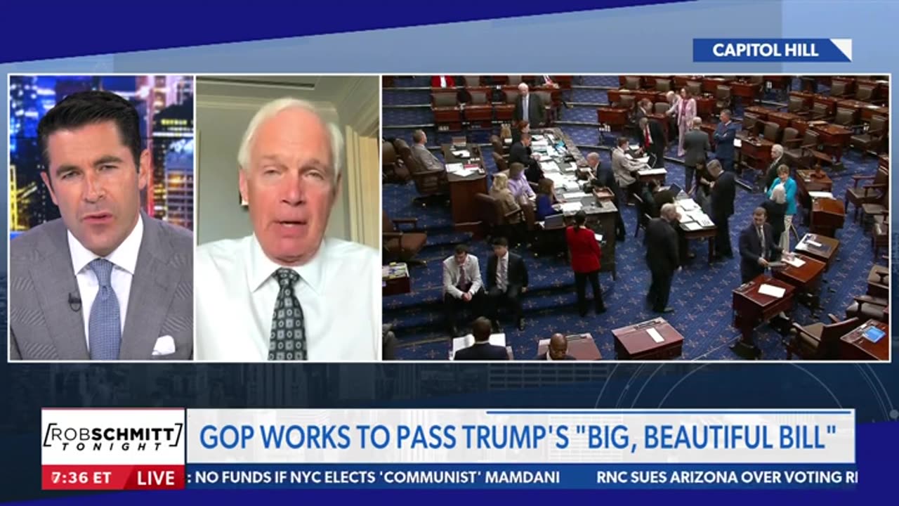 Senator Ron Johnson on Rob Schmitt Tonight 6.30.25