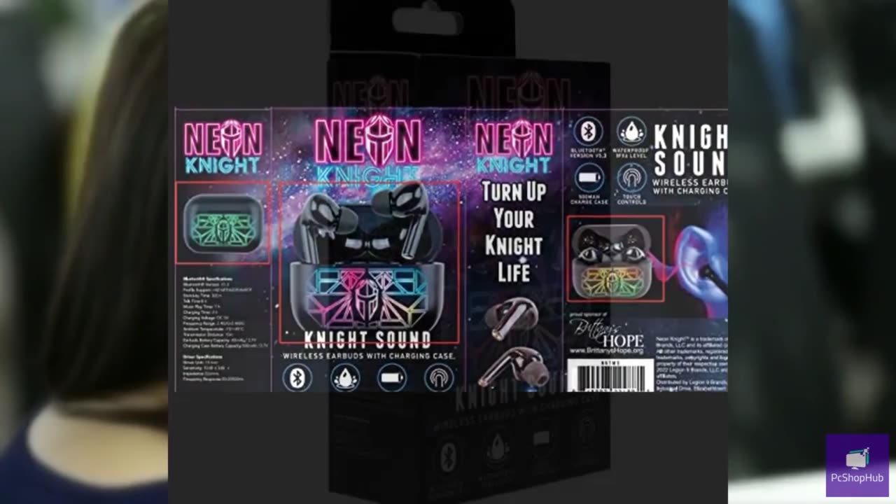 Neon Knight NKTWS Low Latency Wireless Bluetooth(R) Gaming Earbuds 300 Hours Sta