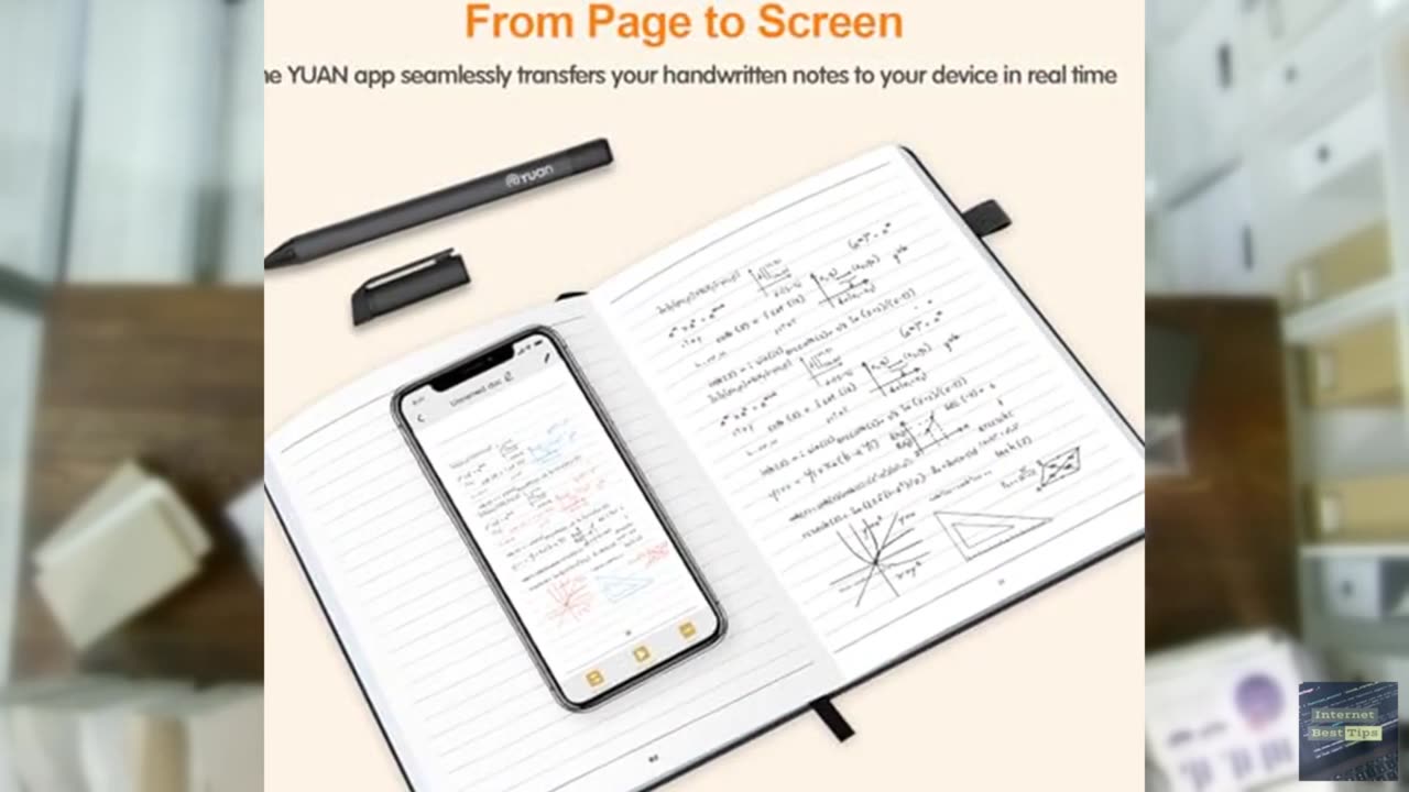 Yuan Digital Notebook with Smart Pen, Real-time Sync for Digitizing, Bluetooth W