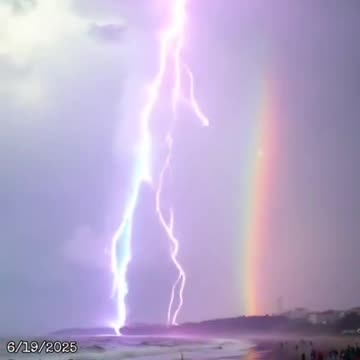 Lightning and Rainbow phenomenon!