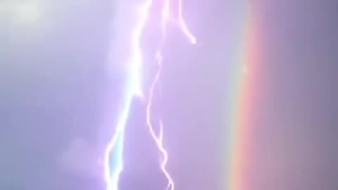 Lightning and Rainbow phenomenon!