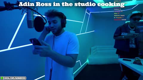 Adin Ross studio cooking!