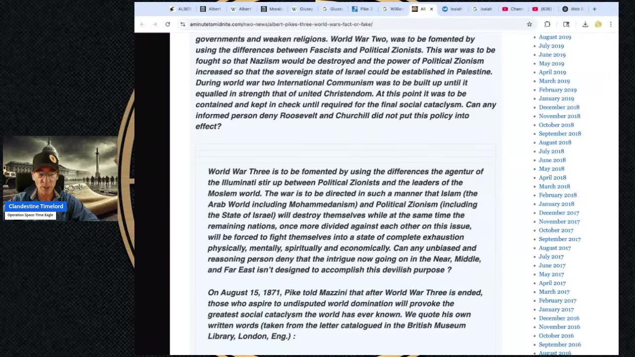 Leak Project🔴 Did Albert Pike Predict 3 World Wars in This 1871 Letter to Giuseppe Mazzini?!
