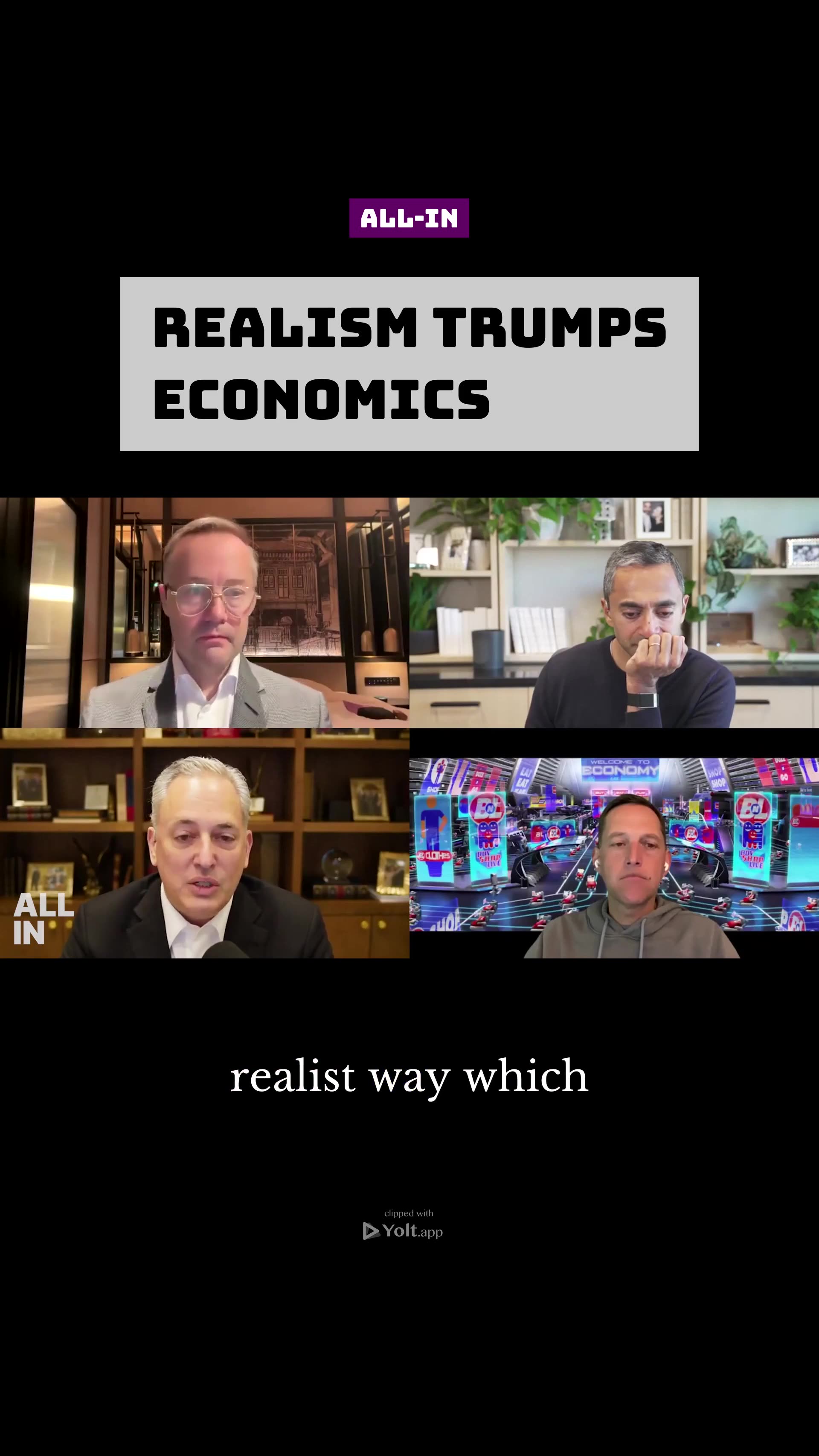 Realism Trumps Economics - All-In #technology #ai #airace #geopolitics