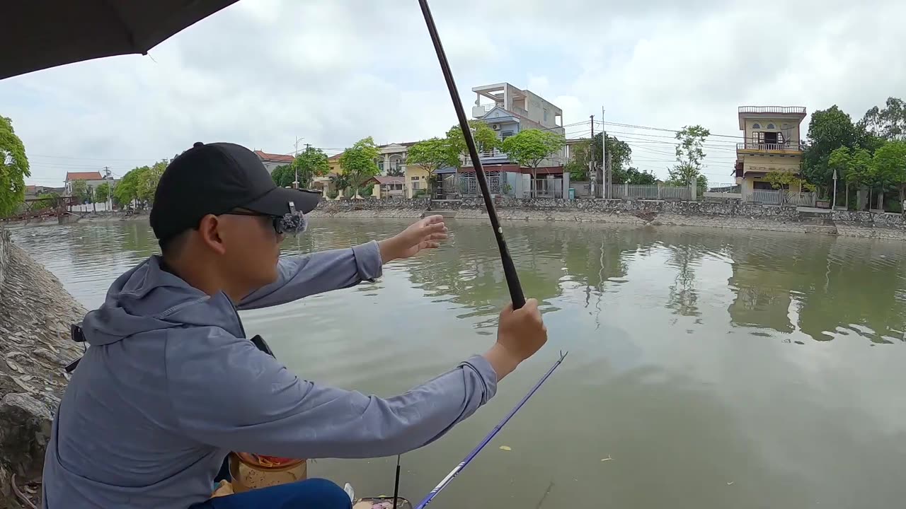 Roach Fly Casting in River Calm Spots
