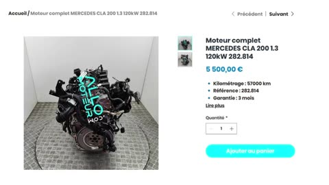 ALLOMOTEUR.COM - Moteur complet MERCEDES CLA 200 1.3 120kW 282.814